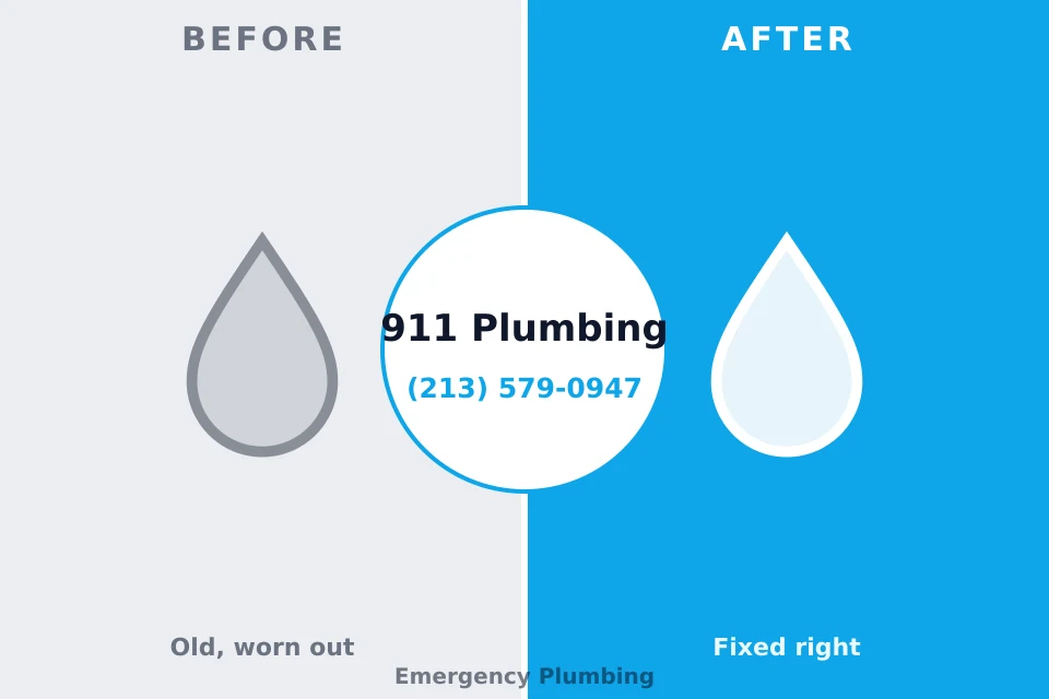 Before and after: plumbing repair Weston, WV